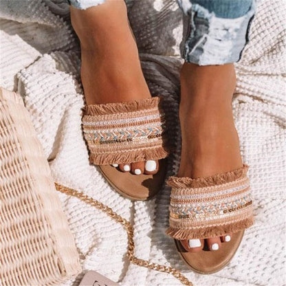 Elegant Women's Open Toe Comfort Slippers - Nocini