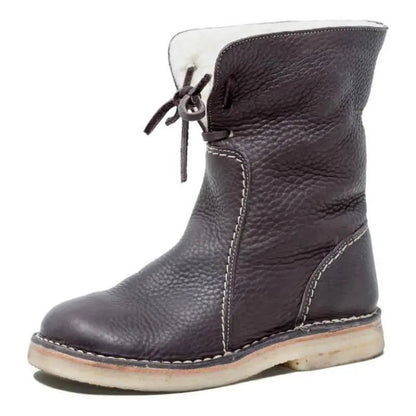 Warm Insulated Black Winter Boots for Women