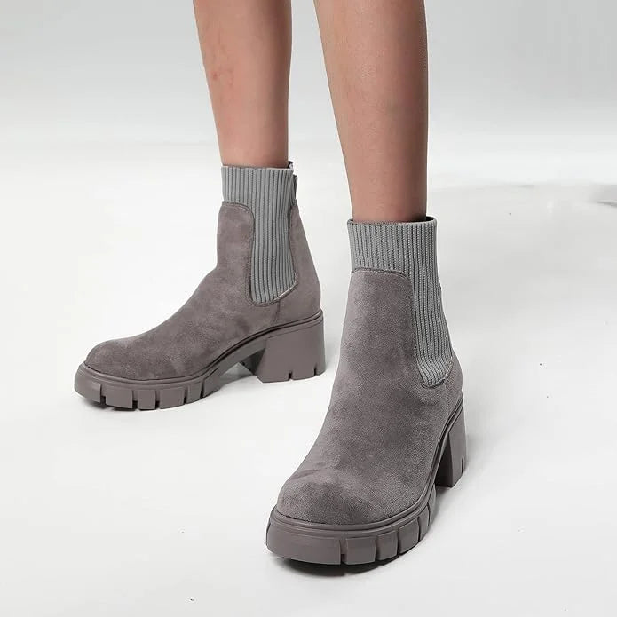 Warm Fur Lined Ankle Boots for Women