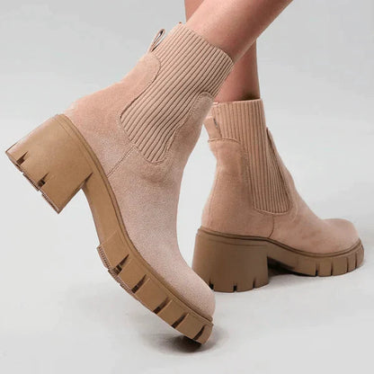 Warm Fur Lined Ankle Boots for Women