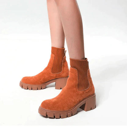 Warm Fur Lined Ankle Boots for Women