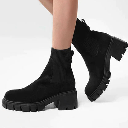 Warm Fur Lined Ankle Boots for Women - Nocini