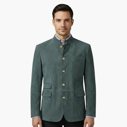 Timeless Mens Coat with Smart Collar and Button Front