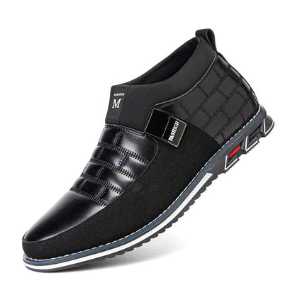 Stylish Leather Mens Ankle Boots - Easy Slip On Design