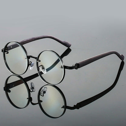Retro Style Round Shades with Contrast Frames