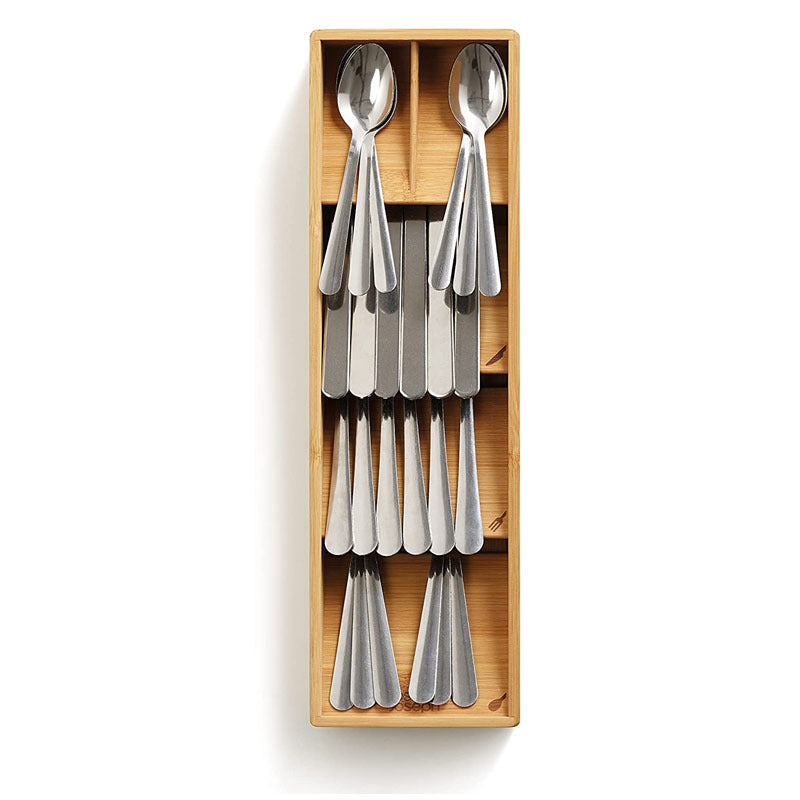 Compact Wooden Utensil Holder with Multiple Compartments - Nocini