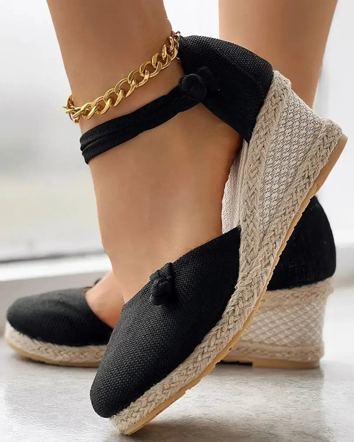 Women's Ankle Strap Wedge Sandals - Chic and Casual - Nocini