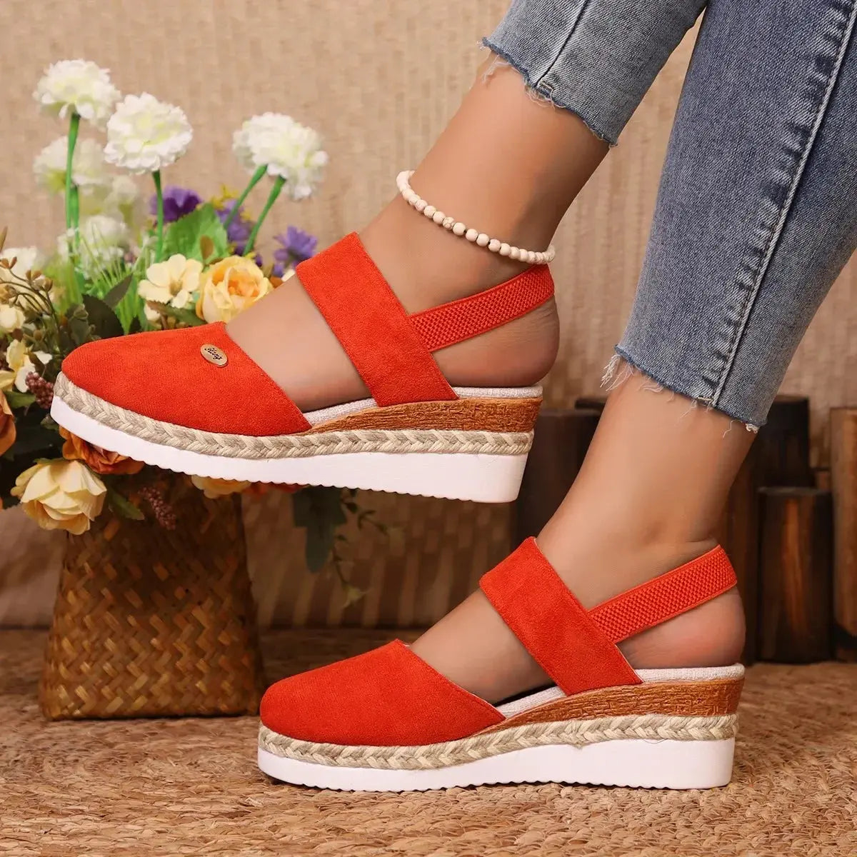 Closed Toe Wedge Sandals for Women – Stylish & Comfortable Black Wedge Heels