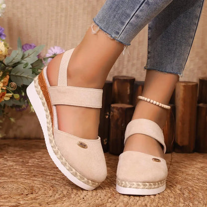 Elegant Womens High Heel Wedge Sandals - Nocini