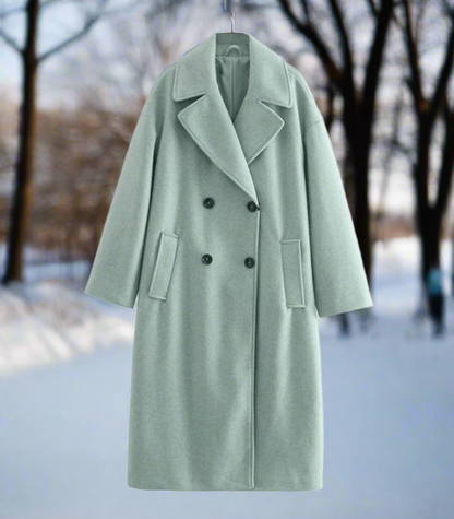 Ladies Classic Oversized Double Breasted Coat