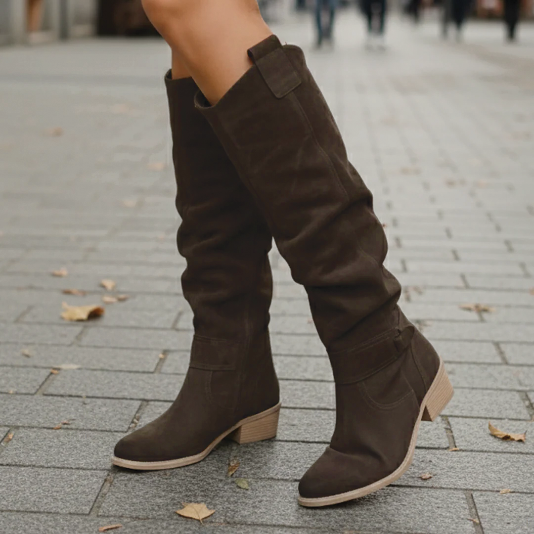 Fashionable Suede Mid Calf Boots for Women