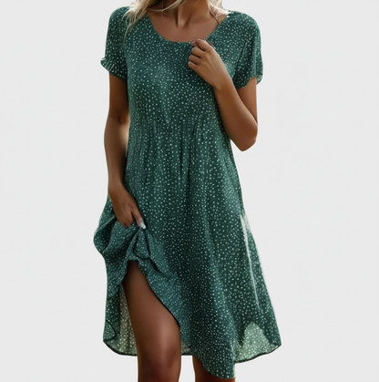Flirty Short Sleeve Dress for Ladies