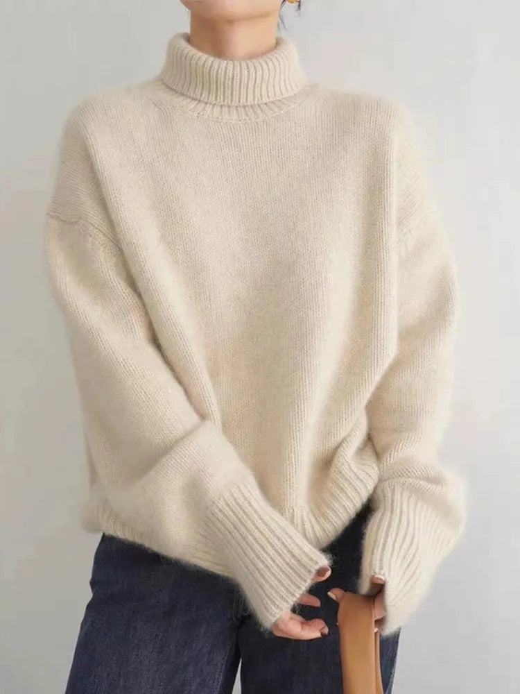 Classic Feminine Roll Neck Sweater - Nocini