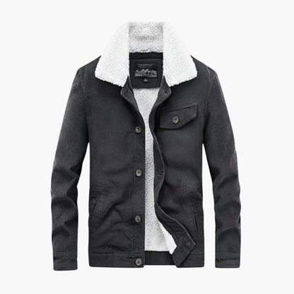Warm Men's Sherpa Lined Button Jacket - Olytrend