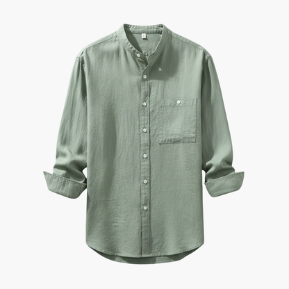 Men's Tailored Fit Dress Shirt with Pocket - Olytrend