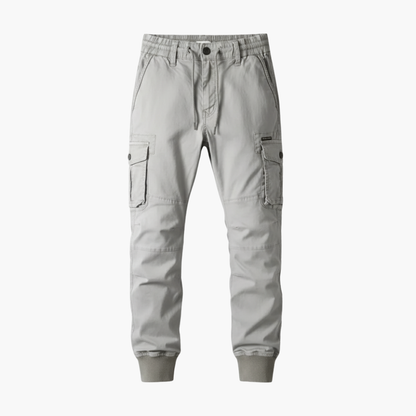 Relaxed Fit Cargo Pants with Elastic Waist - Olytrend