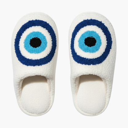 Cozy Women's Closed Toe Slipper Shoes with Cute Eyes - Olytrend