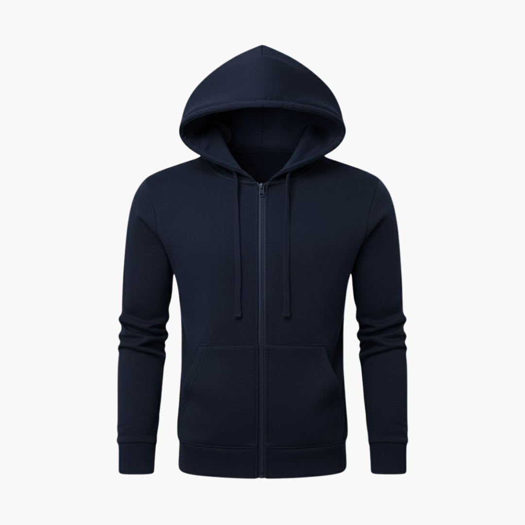 Men's Classic Zip Up Hooded Sweatshirt - Olytrend