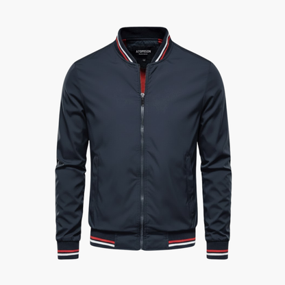 Classic Mens Zip Up Stripe Jacket - Olytrend