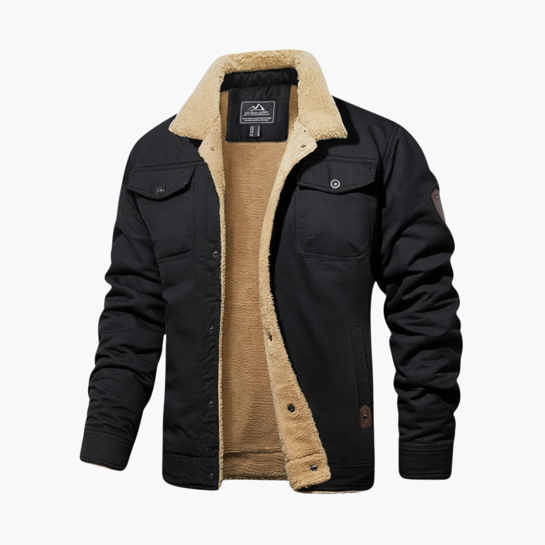 Warm Insulated Mens Fleece Bomber Jacket - Olytrend