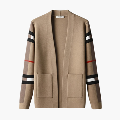 Men's Casual Striped Cardigan Sweater - Olytrend