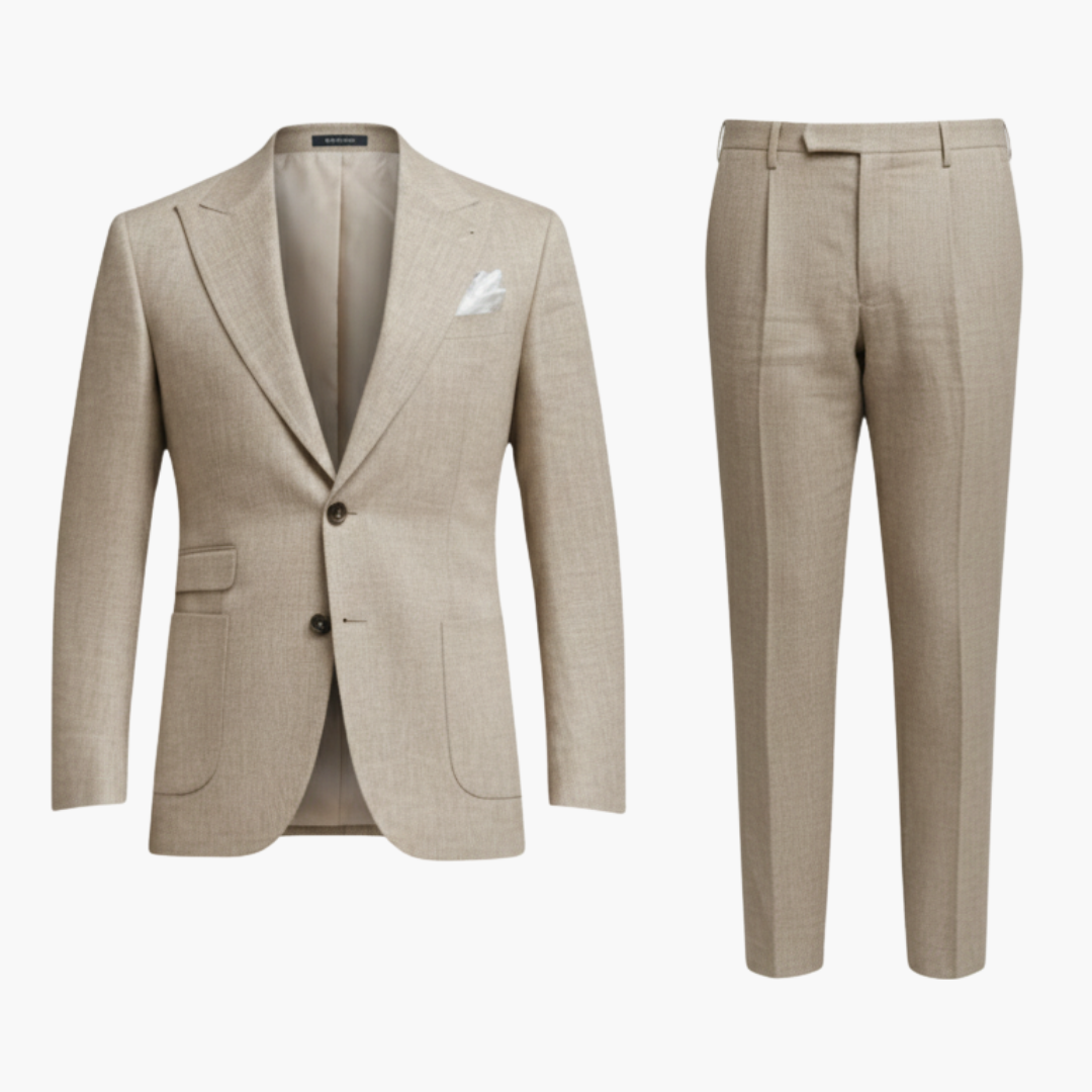 Classic Two-Piece Men's Business Suit - Olytrend