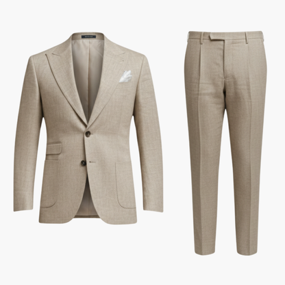 Classic Two-Piece Men's Business Suit - Olytrend