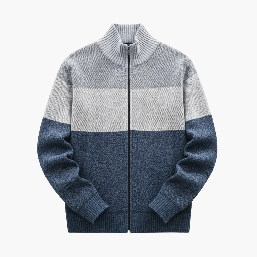 Men's Crew Neck Colour Block Sweater - Olytrend