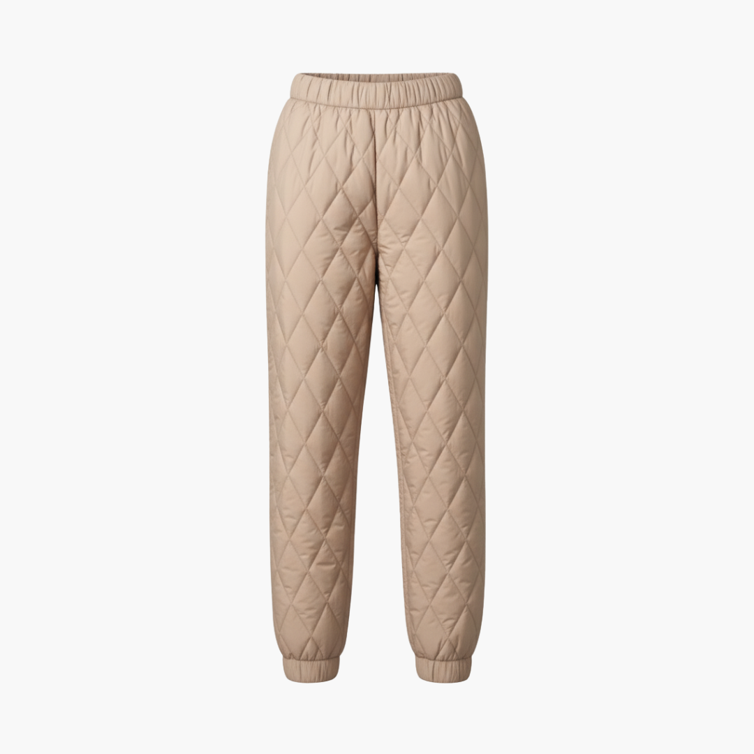 Ladies Soft Jogger Pants with Stretchy Waist and Cuffed Legs - Olytrend