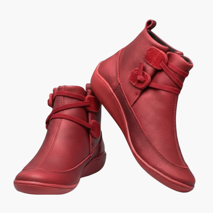 Ladies Low Heel Slip On Ankle Boots - Olytrend