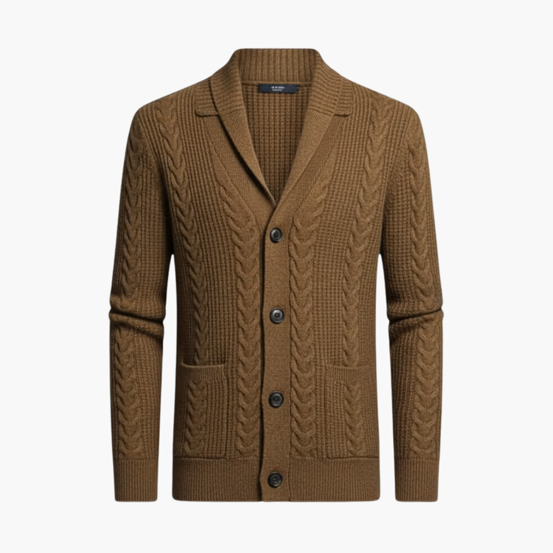Men's Soft Crew Neck Sweater Cardigan - Olytrend