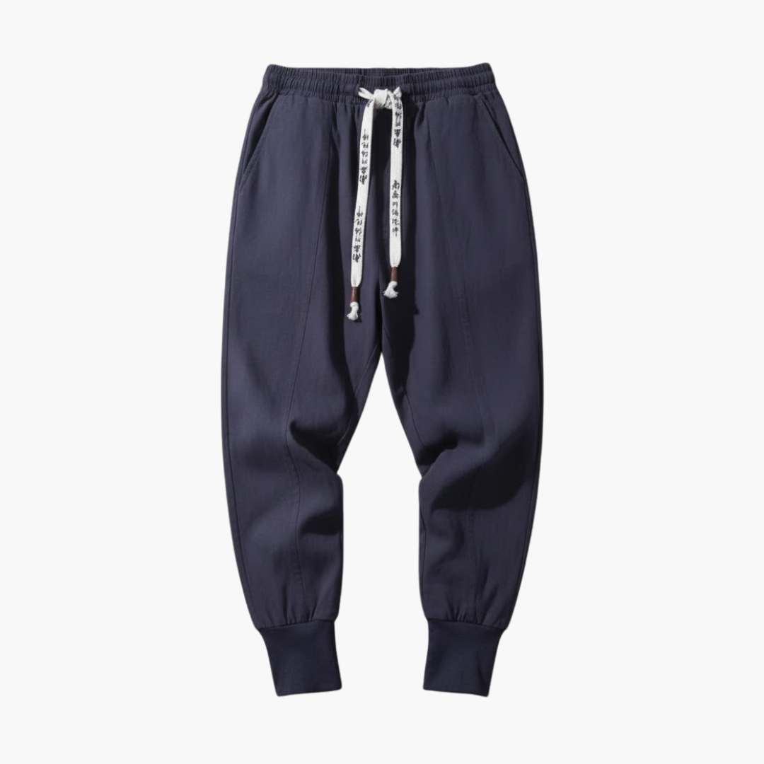 Relaxed Fit Men's Jogger Pants with Elastic Waist - Olytrend