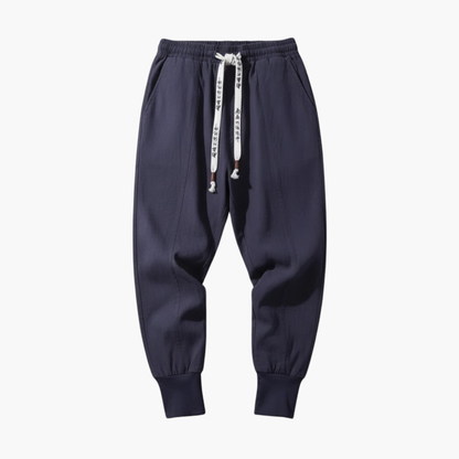 Relaxed Fit Men's Jogger Pants with Elastic Waist - Olytrend