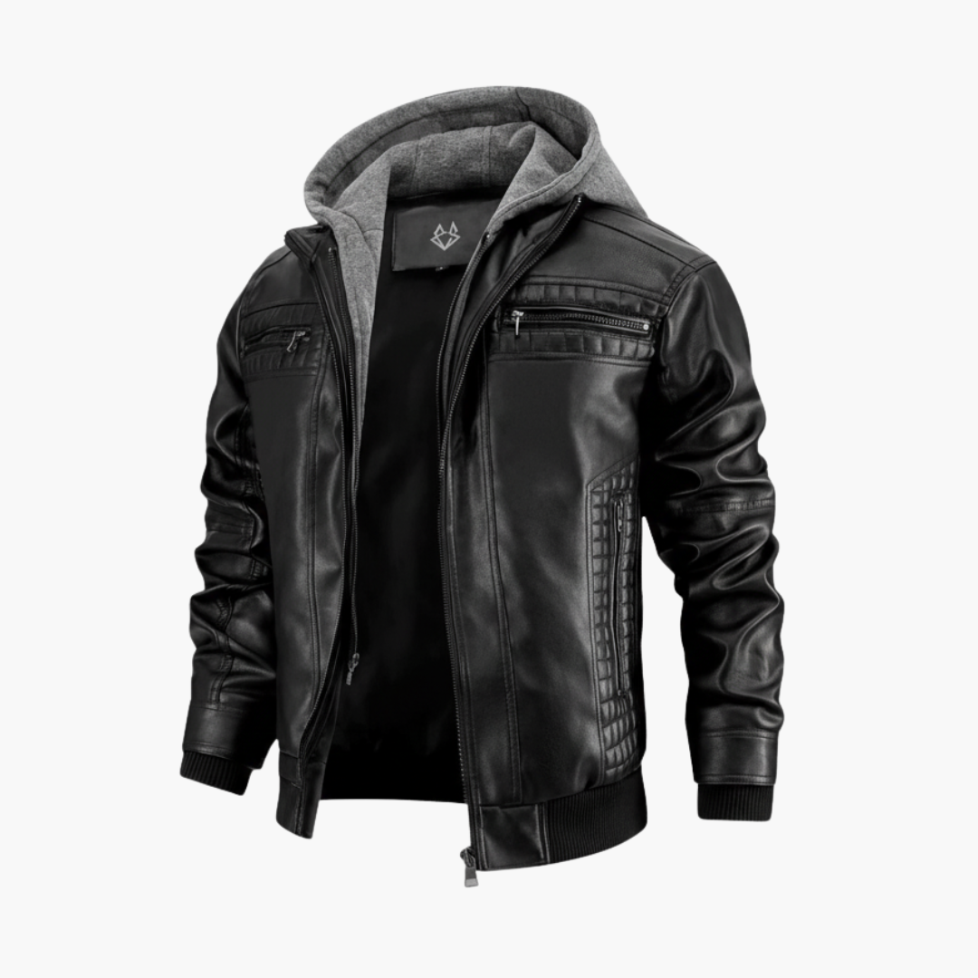Men's Zip Up Hoodie with Fleece Lining and Elastic Cuffs - Olytrend