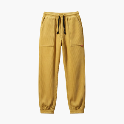 Men's Comfortable Corduroy Jogger Pants with Elastic Waist - Olytrend