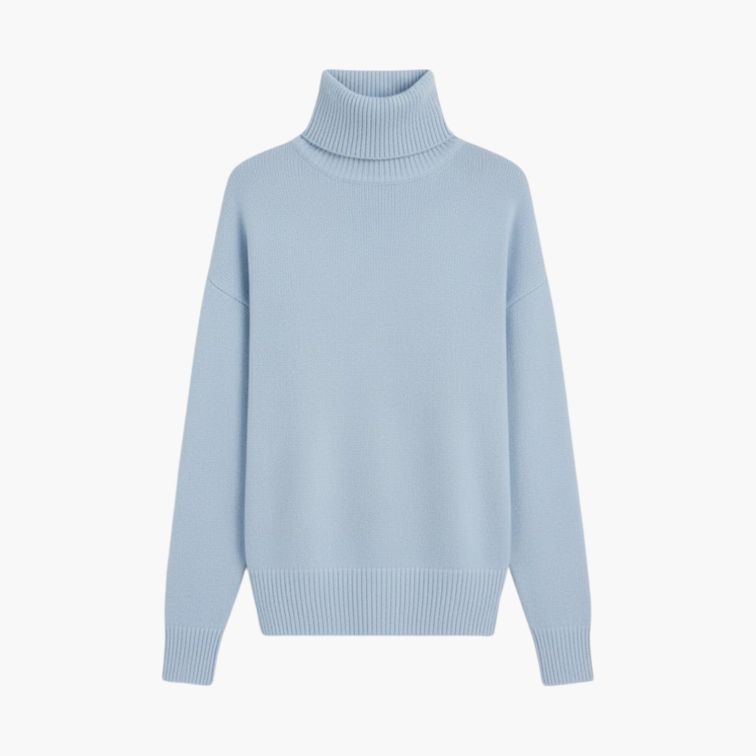 Women's Crew Neck Sweater with Textured Bottom and Full Sleeves - Olytrend