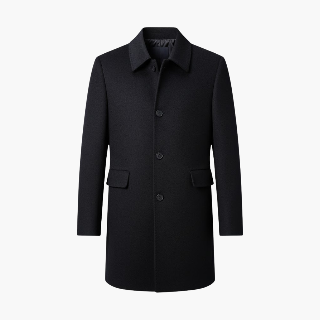 Classic Fit Men's Button Down Coat - Olytrend