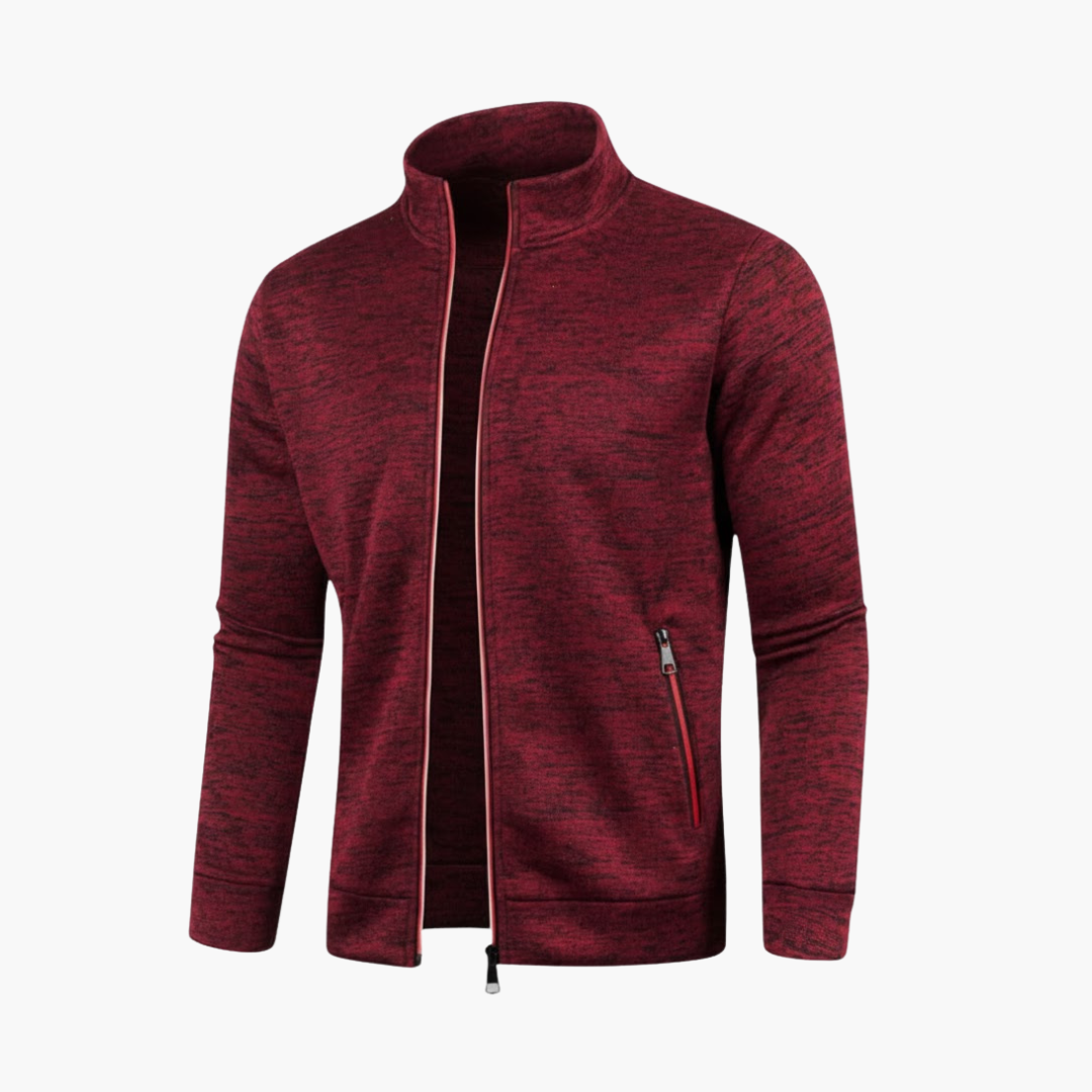 Waterproof Zip Up Mens Coat with High Collar - Olytrend