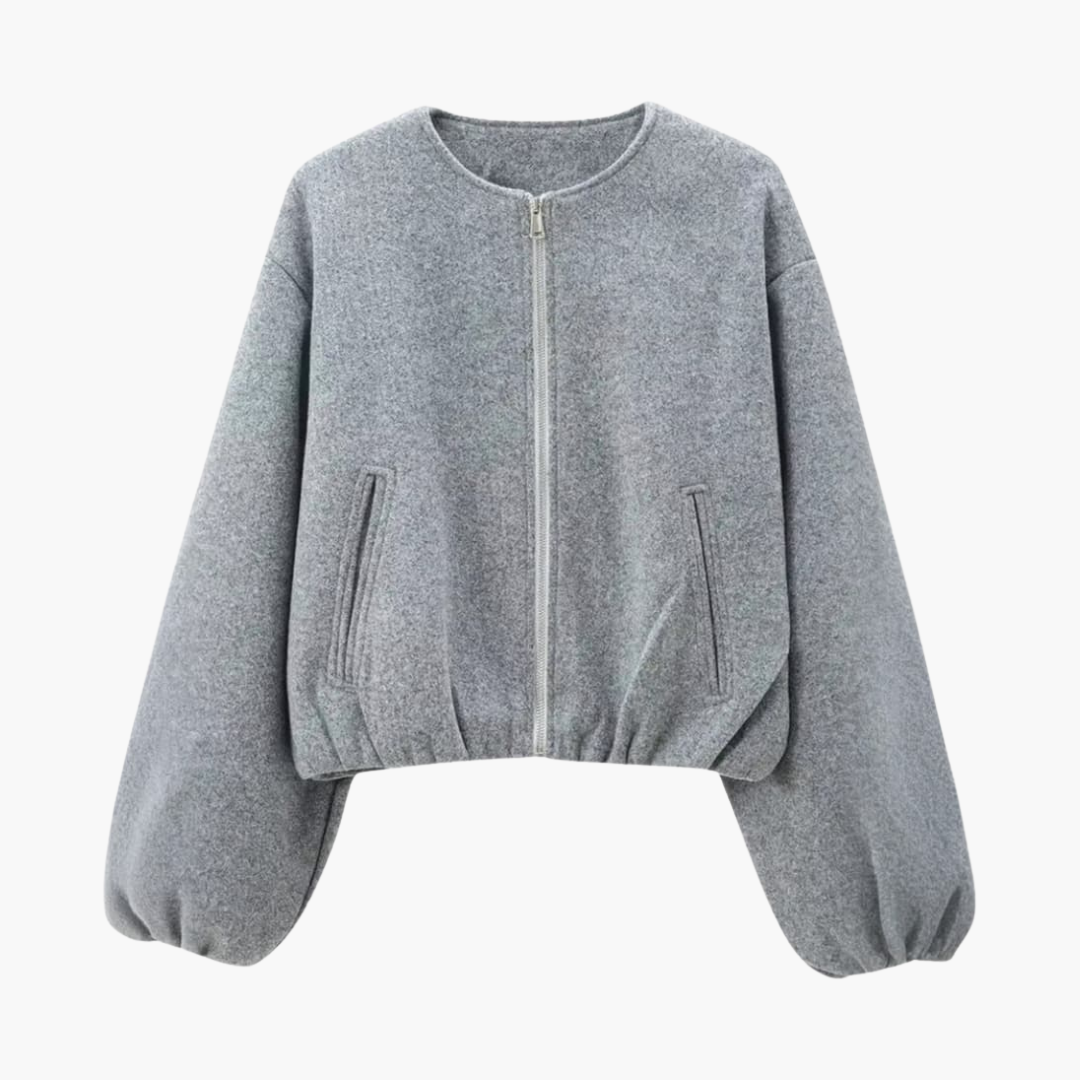 Ladies Short Zip Up Jacket - Olytrend