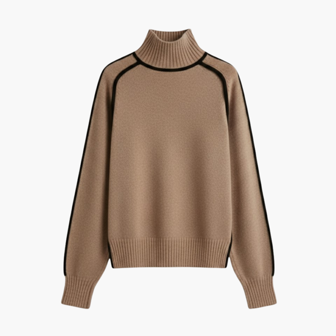 Classic Fit Crew Neck Knit Sweater for Women - Olytrend
