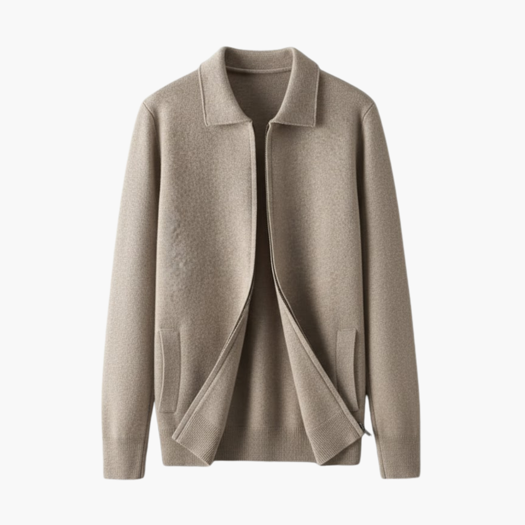 Classic Mens Cardigan with Pockets and Relaxed Fit - Olytrend