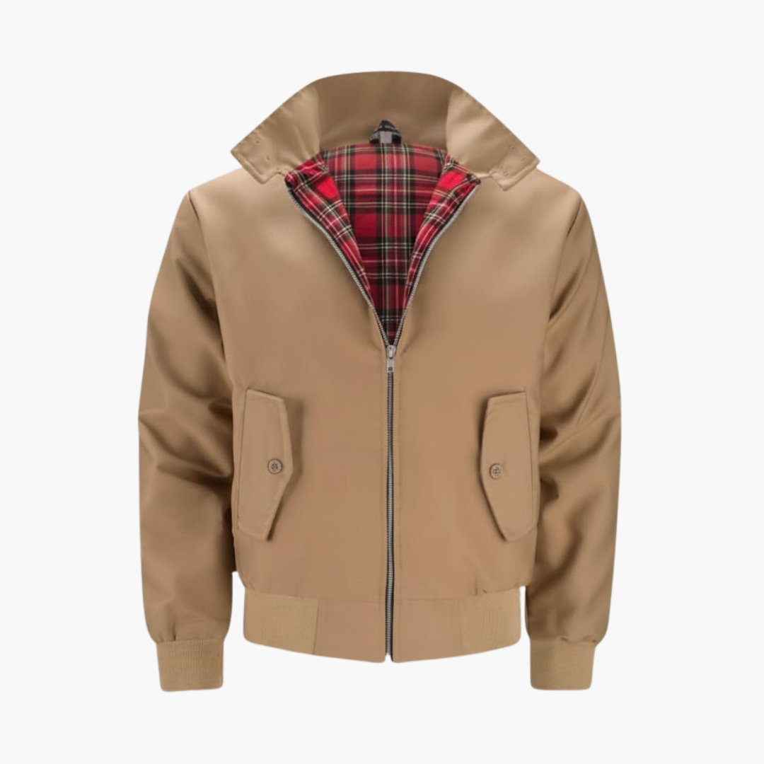 Men's Zip Up Ribbed Edge Jacket - Olytrend