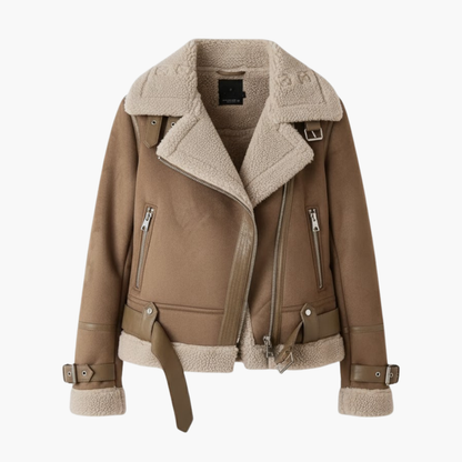 Warm Women's Fleece Lined Zip Up Jacket - Olytrend