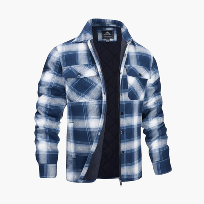 Warm Quilted Flannel Shirt for Men - Olytrend