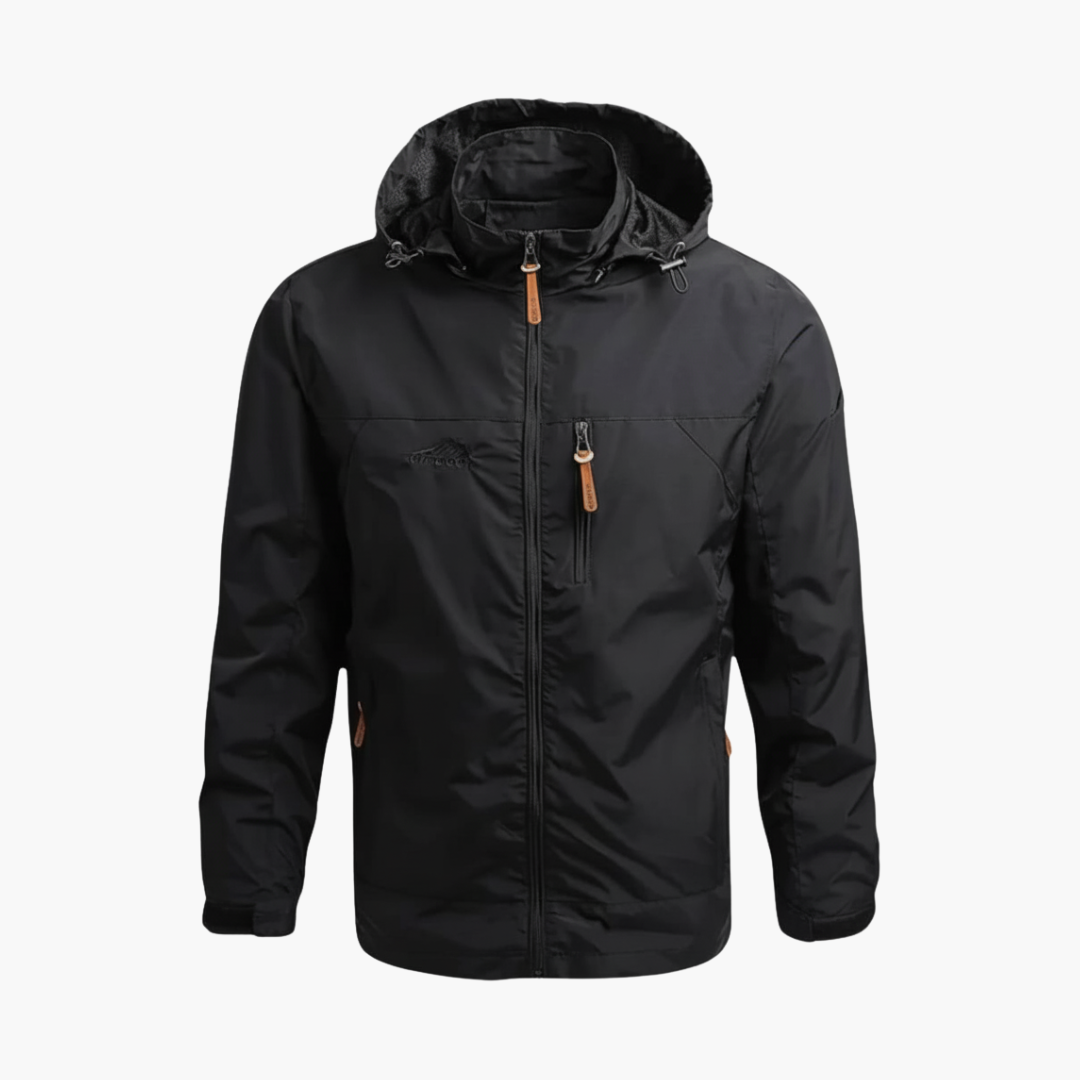 Waterproof Hooded Full Zip Men's Coat - Olytrend