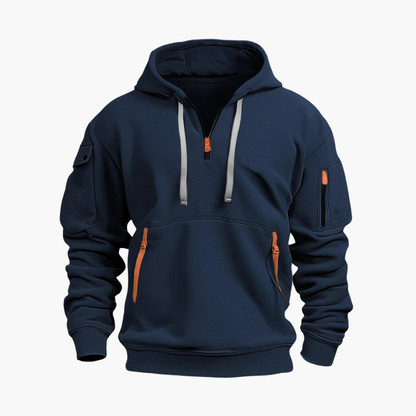 Comfortable Men's Zip Up Hooded Sweatshirt - Olytrend