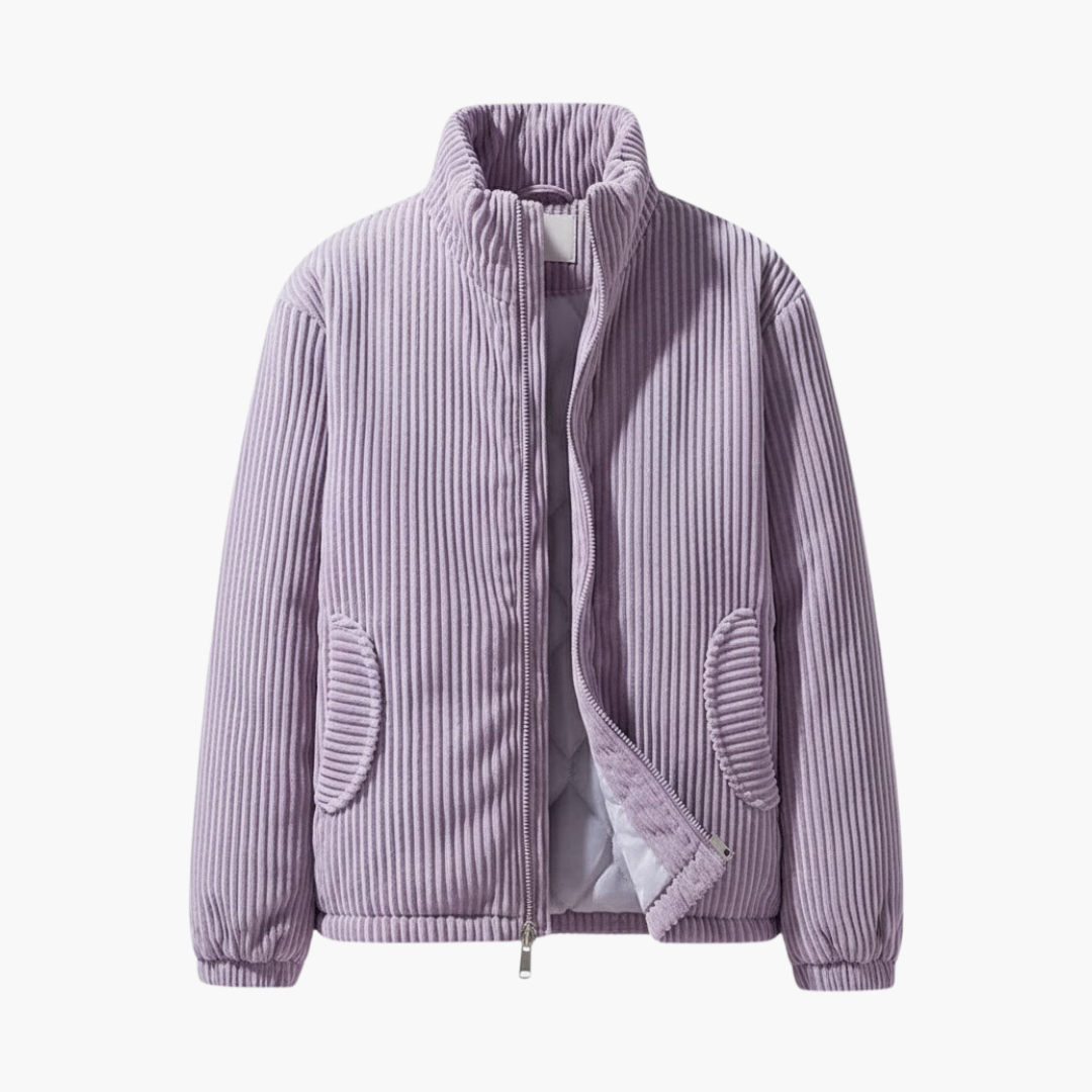 Rugged Zip Up Corduroy Mens Jacket - Olytrend