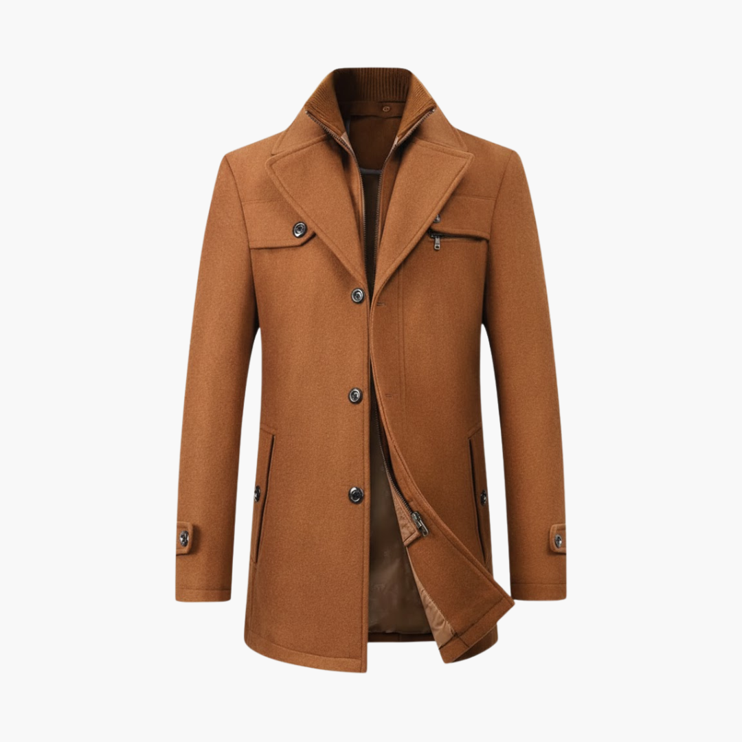 Classic Mens Blazer with Button Front - Olytrend
