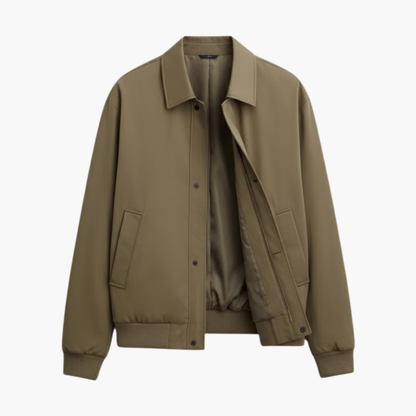Classic Men's Long Coat with Button Front - Olytrend