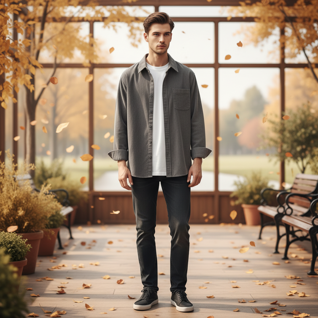 Rugged Textured Mens Casual Shirt - Pexav